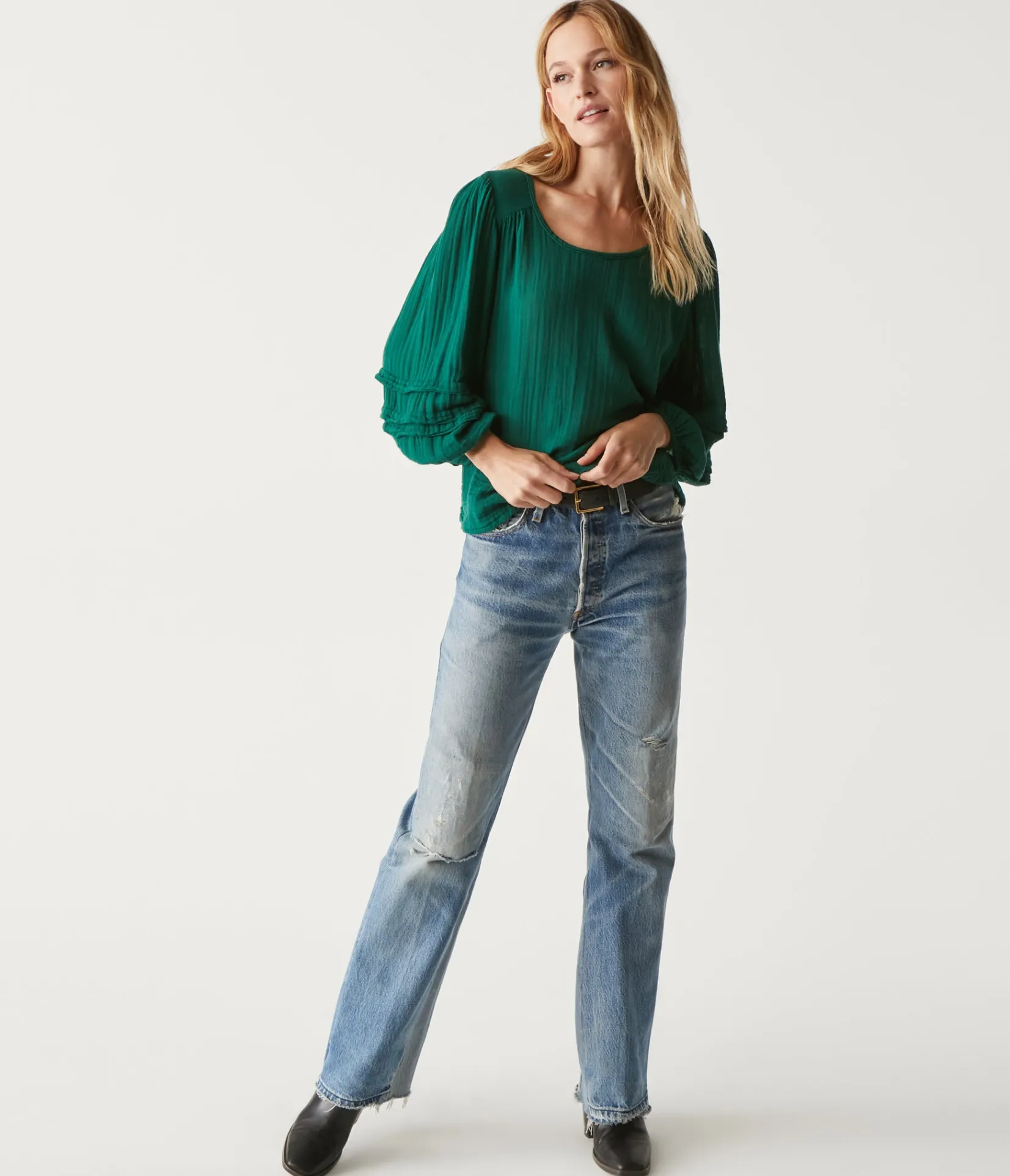 pruitt_balloon_sleeve_top_37.webp Michael Stars Pruitt Balloon Sleeve Top- Tops, Blouses & Shirts