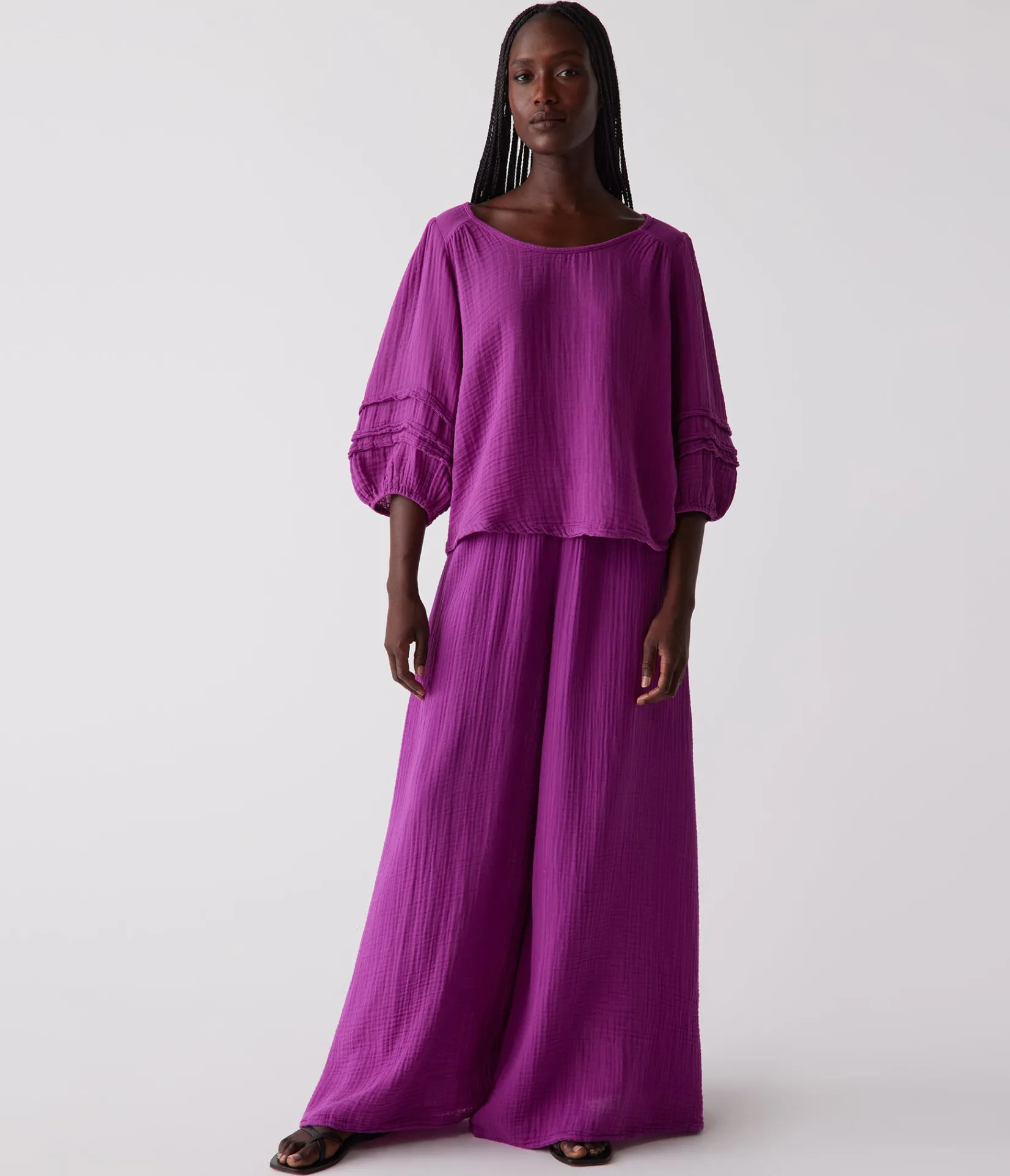 pruitt_balloon_sleeve_top_45.webp Michael Stars Pruitt Balloon Sleeve Top- Tops, Blouses & Shirts
