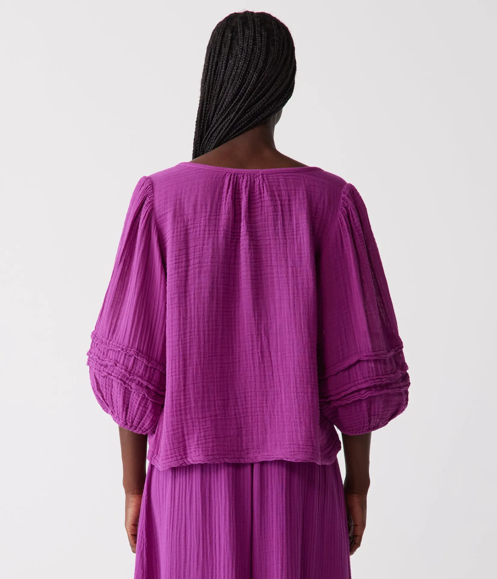 pruitt_balloon_sleeve_top_47.webp Michael Stars Pruitt Balloon Sleeve Top- Tops, Blouses & Shirts