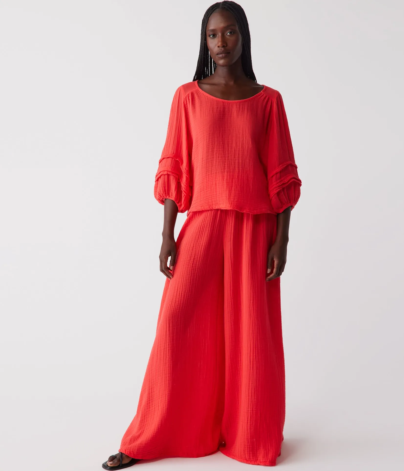 pruitt_balloon_sleeve_top_5.webp Michael Stars Pruitt Balloon Sleeve Top- Tops, Blouses & Shirts