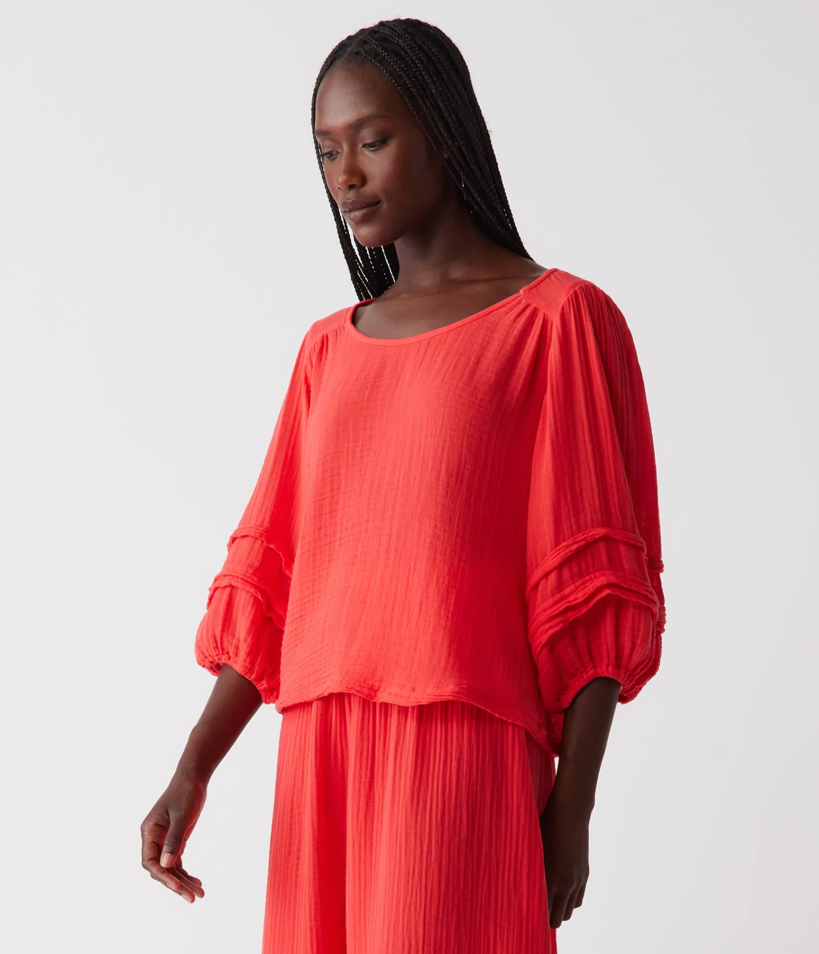 pruitt_balloon_sleeve_top_6.webp Michael Stars Pruitt Balloon Sleeve Top- Tops, Blouses & Shirts