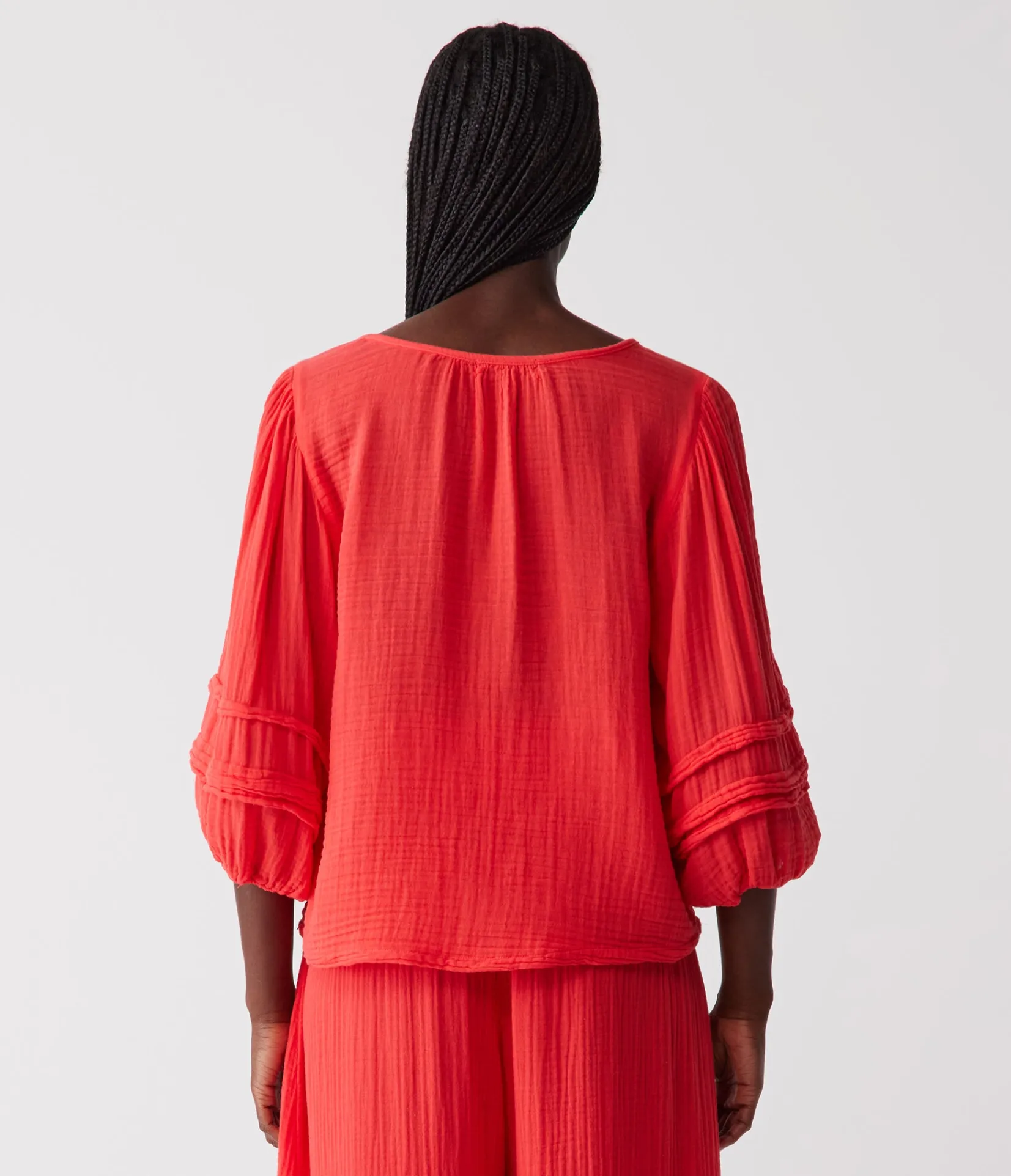 pruitt_balloon_sleeve_top_7.webp Michael Stars Pruitt Balloon Sleeve Top- Tops, Blouses & Shirts