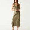 Michael Stars Randi Satin Midi Dress- Dresses | Midi Dresses