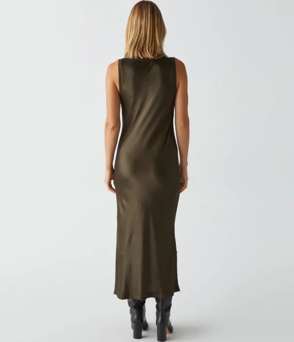 Michael Stars Randi Satin Midi Dress- Dresses | Midi Dresses