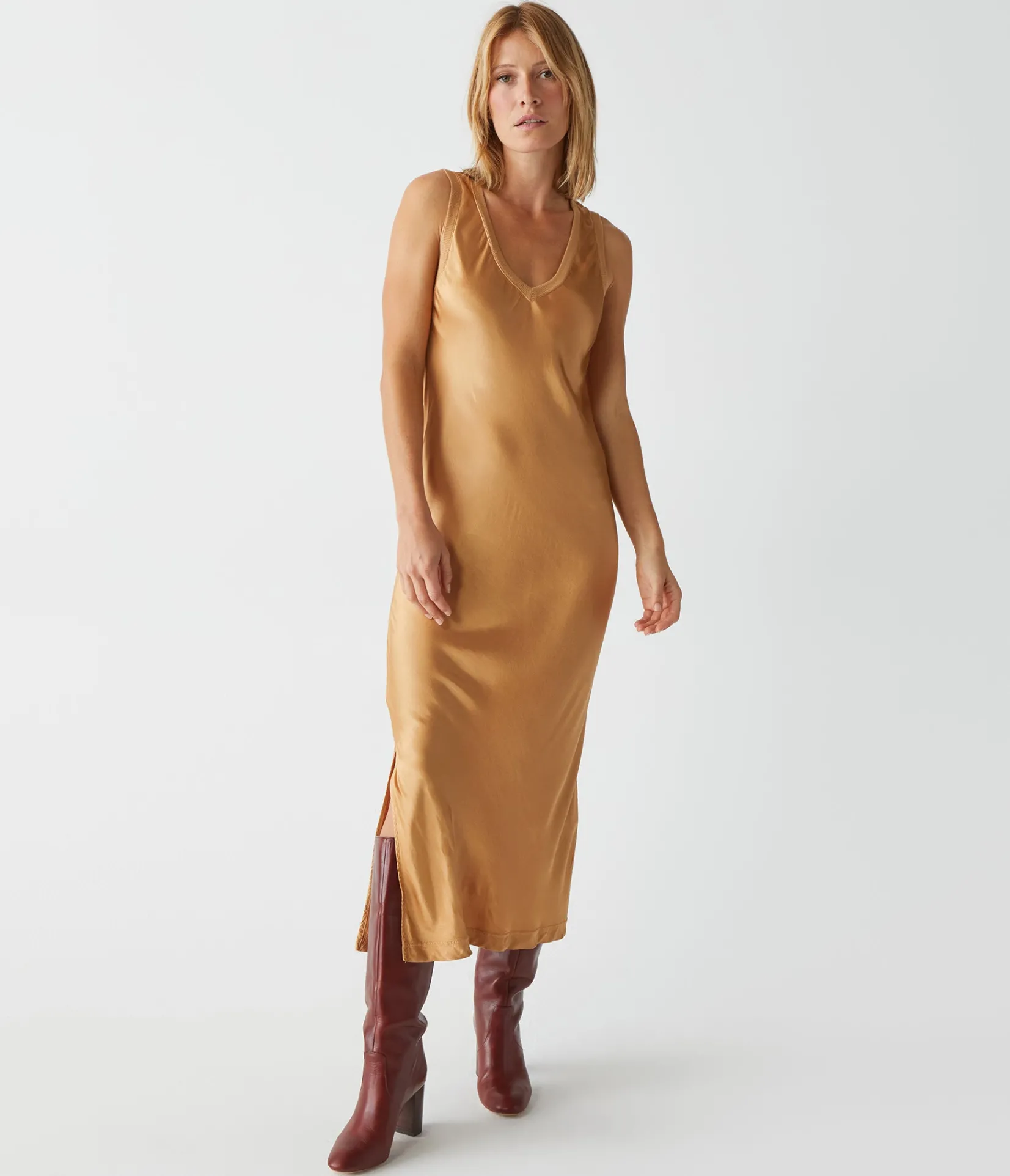randi_satin_midi_dress_12.webp Michael Stars Randi Satin Midi Dress- Dresses | Midi Dresses