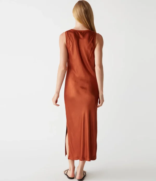 Michael Stars Randi Satin Midi Dress- Dresses | Midi Dresses