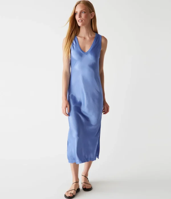 Michael Stars Randi Satin Midi Dress- Dresses | Midi Dresses