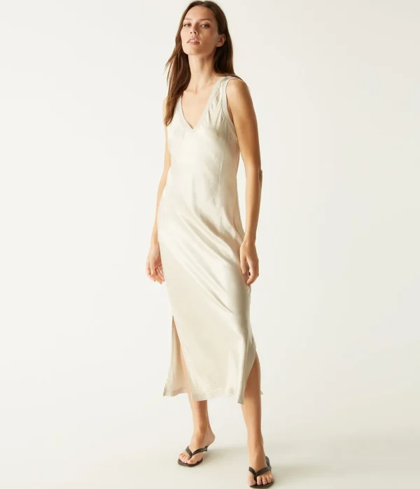 Michael Stars Randi Satin Midi Dress- Dresses | Midi Dresses