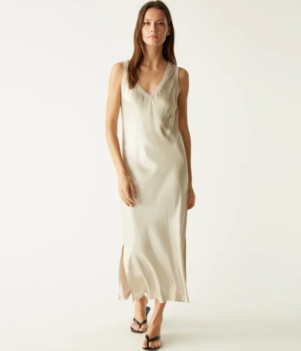 Michael Stars Randi Satin Midi Dress- Dresses | Midi Dresses