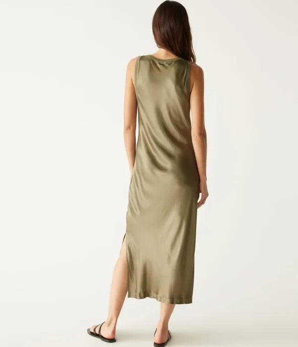Michael Stars Randi Satin Midi Dress- Dresses | Midi Dresses
