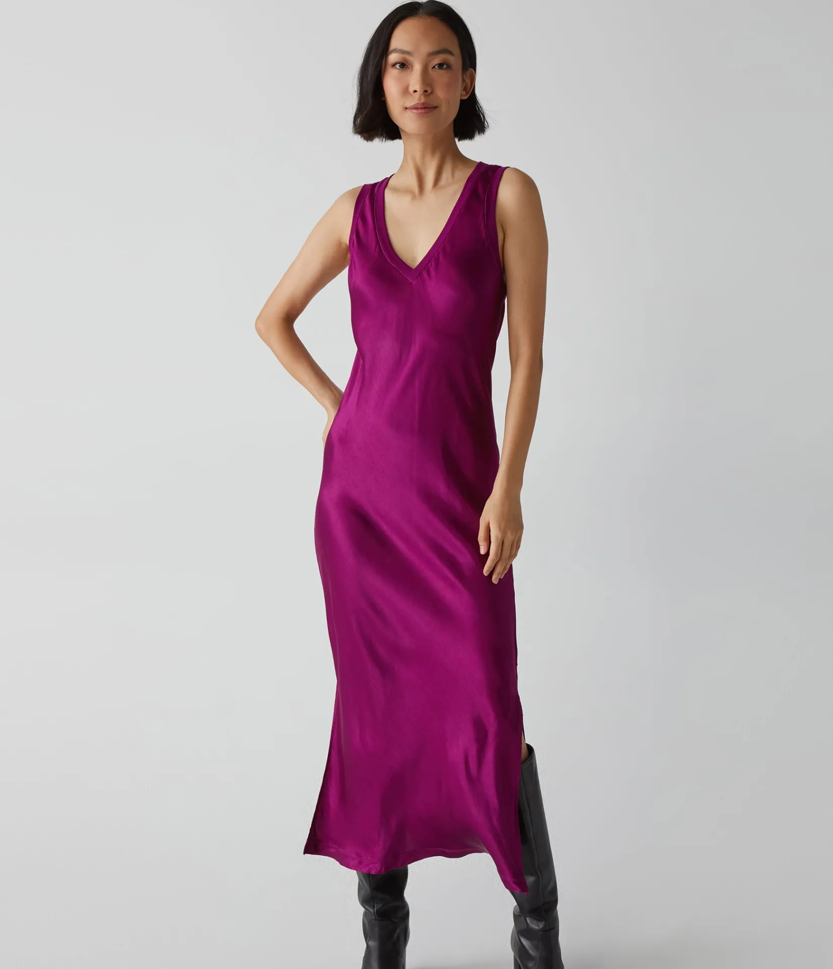 randi_satin_midi_dress_31.webp Michael Stars Randi Satin Midi Dress- Dresses | Midi Dresses