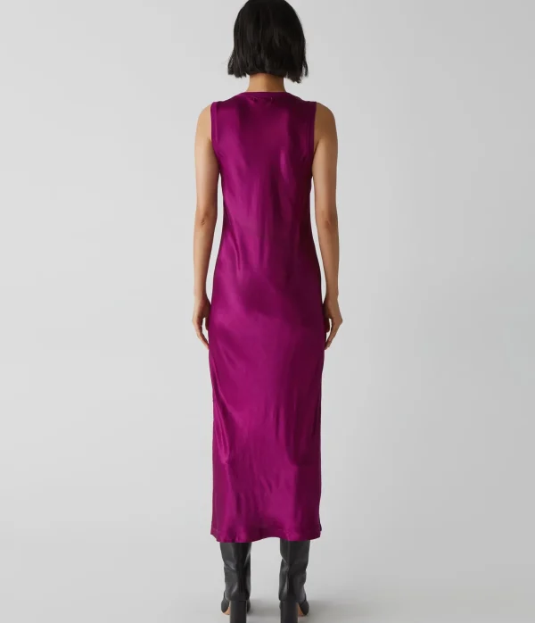 Michael Stars Randi Satin Midi Dress- Dresses | Midi Dresses