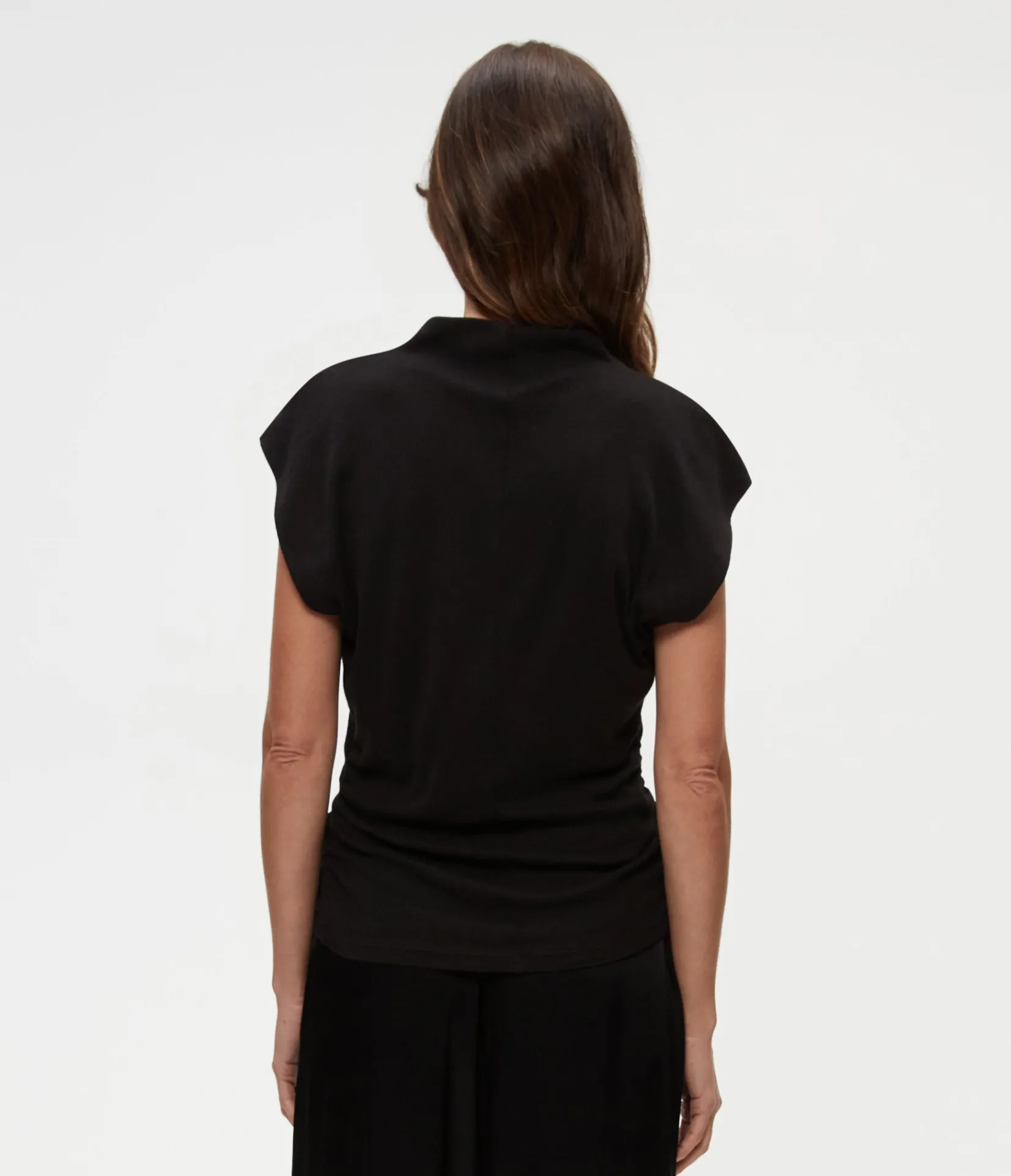 reese_shine_power_shoulder_top_12.webp Michael Stars Reese Shine Power Shoulder Top- Tops, Blouses & Shirts | T-Shirts