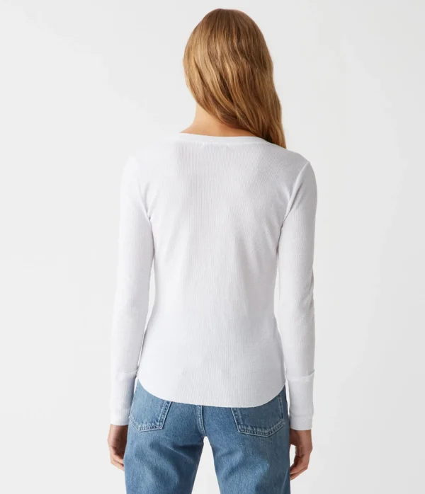 Michael Stars Regan Thermal Henley Tee- T-Shirts | Loungewear