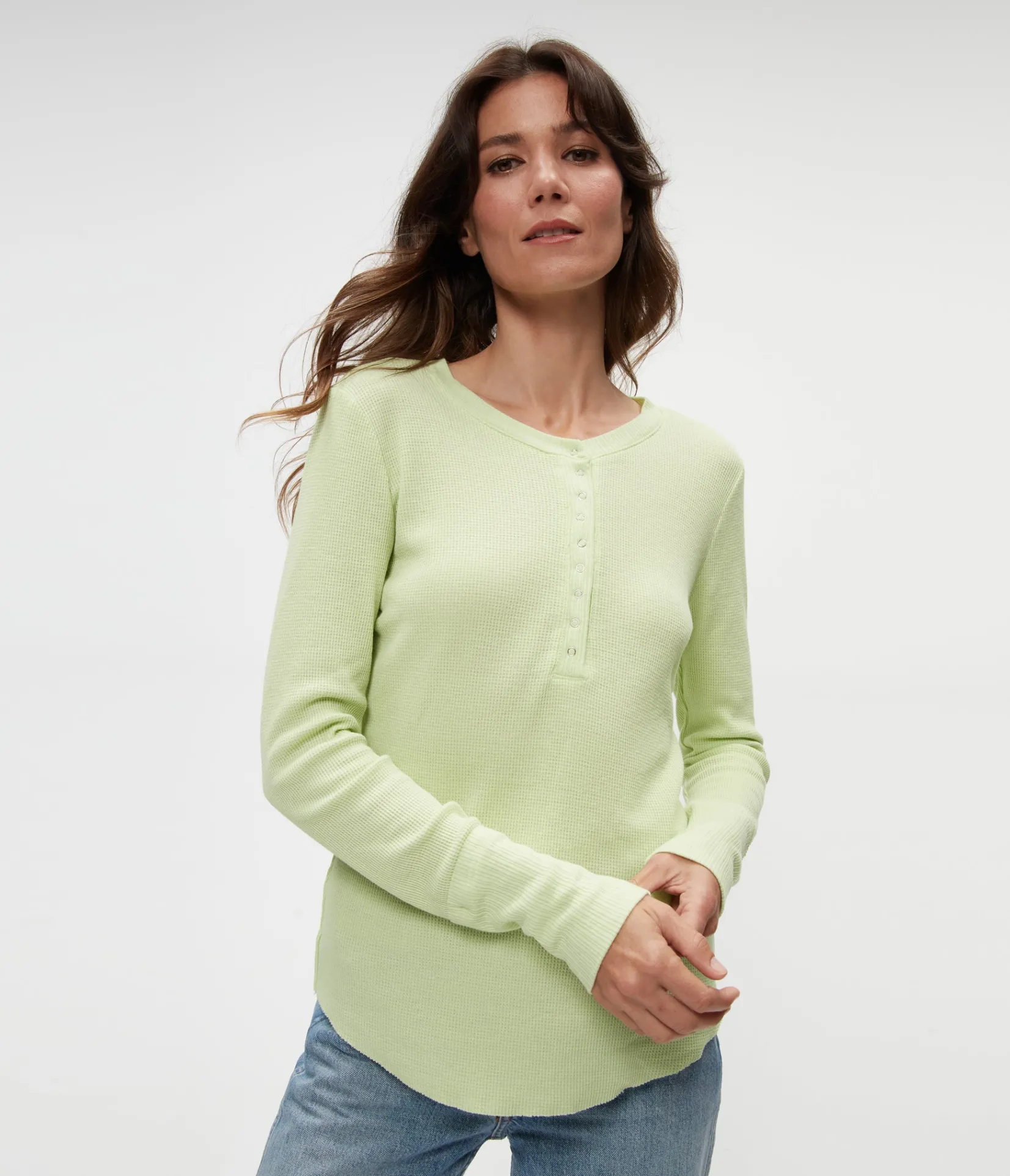 regan_thermal_henley_tee_17.webp Michael Stars Regan Thermal Henley Tee- T-Shirts | Loungewear
