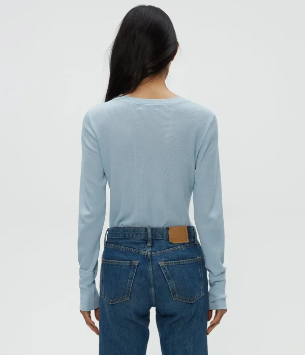 Michael Stars Regan Thermal Henley Tee- T-Shirts | Loungewear