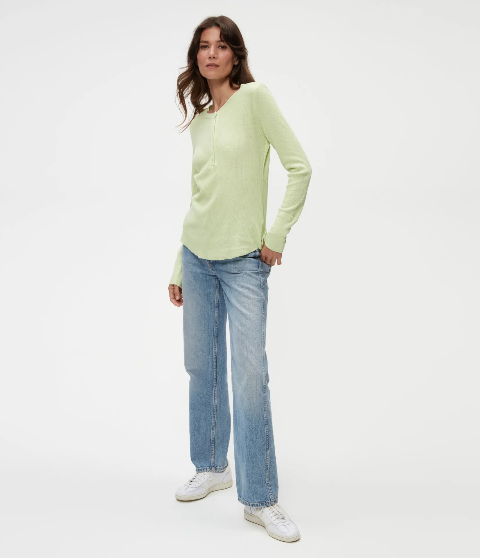 regan_thermal_henley_tee_33.webp Michael Stars Regan Thermal Henley Tee- T-Shirts | Loungewear