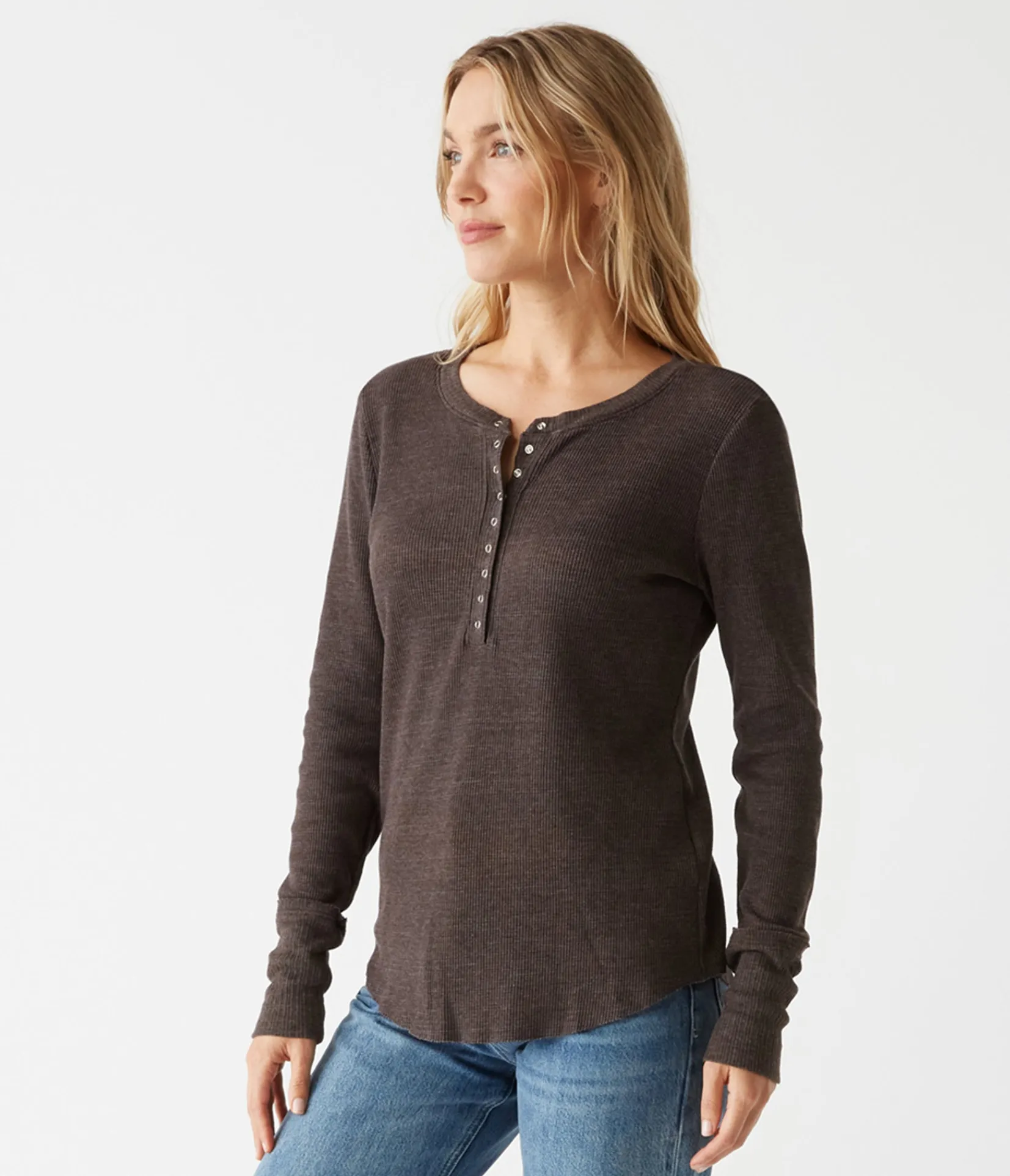 regan_thermal_henley_tee_43.webp Michael Stars Regan Thermal Henley Tee- T-Shirts | Loungewear
