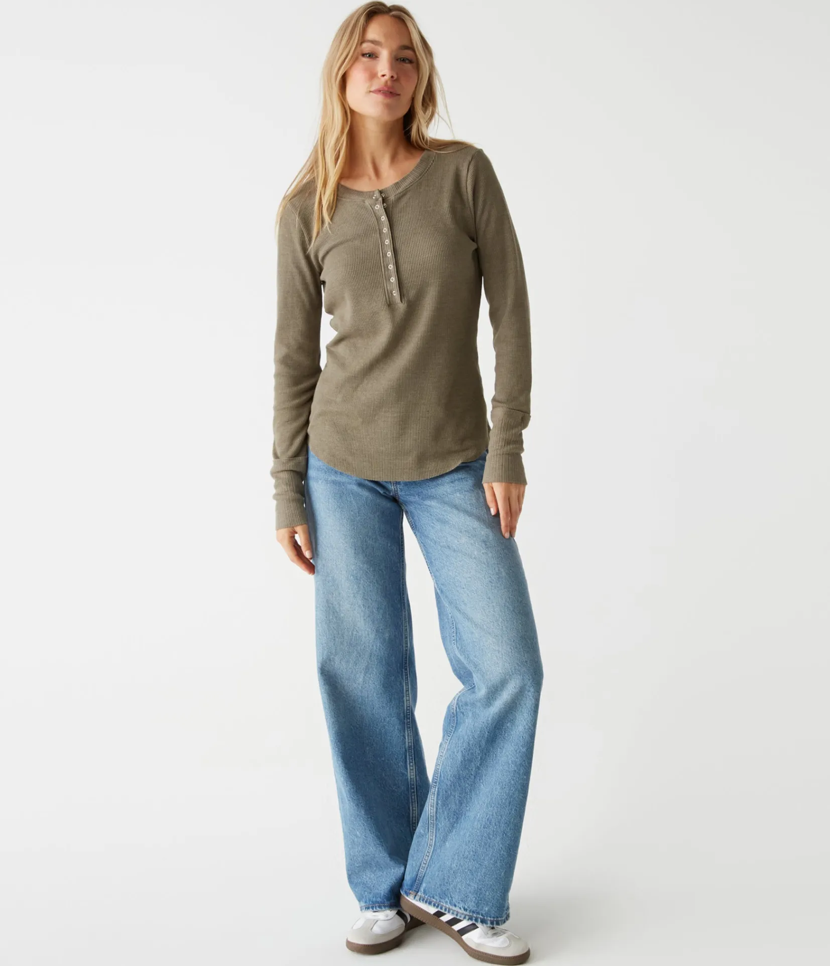 regan_thermal_henley_tee_50.webp Michael Stars Regan Thermal Henley Tee- T-Shirts | Loungewear
