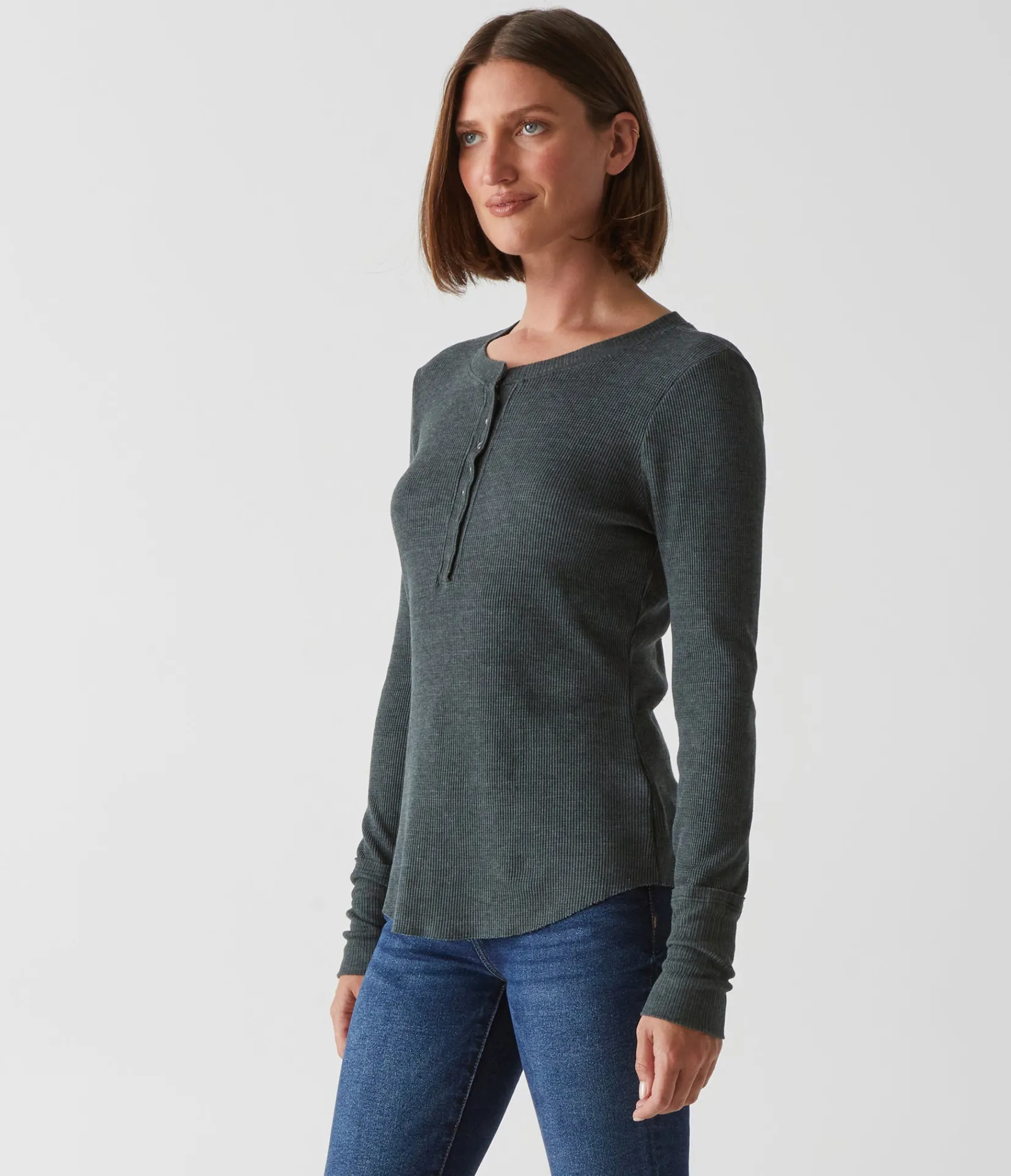 regan_thermal_henley_tee_60.webp Michael Stars Regan Thermal Henley Tee- T-Shirts | Loungewear