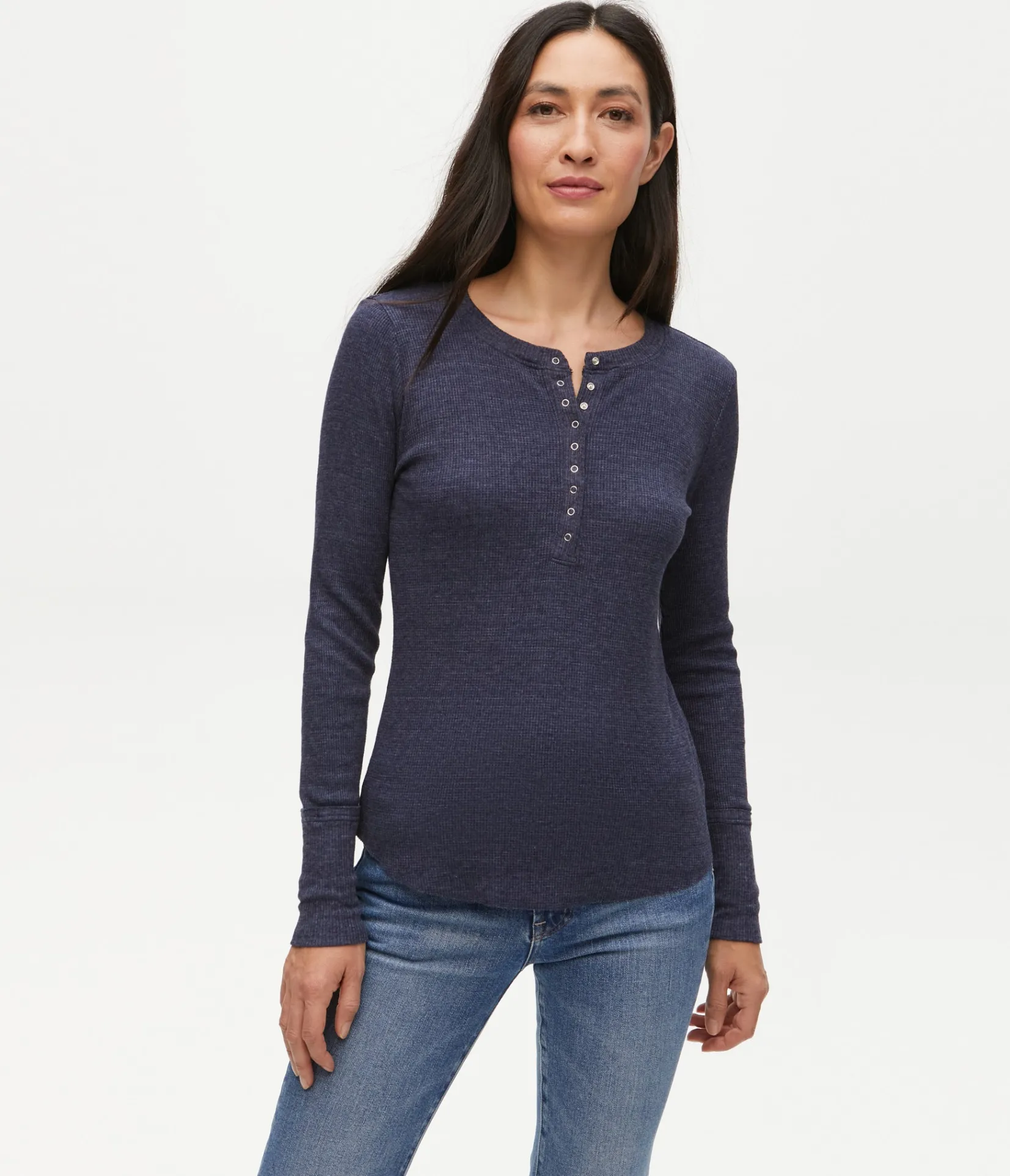 regan_thermal_henley_tee_73.webp Michael Stars Regan Thermal Henley Tee- T-Shirts | Loungewear