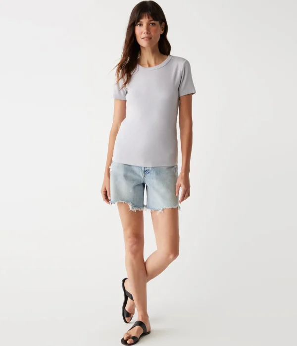 Michael Stars Rico Crew Neck Tee- T-Shirts | Ultra Rib T-Shirts