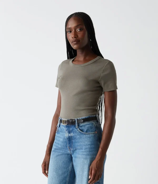 Michael Stars Rico Crew Neck Tee- T-Shirts | Ultra Rib T-Shirts