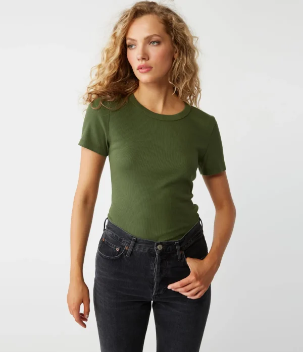 Michael Stars Rico Crew Neck Tee- T-Shirts | Ultra Rib T-Shirts