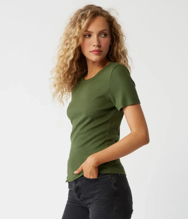 Michael Stars Rico Crew Neck Tee- T-Shirts | Ultra Rib T-Shirts