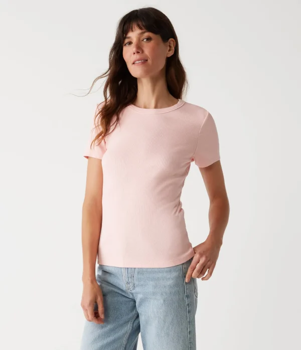 Michael Stars Rico Crew Neck Tee- T-Shirts | Ultra Rib T-Shirts