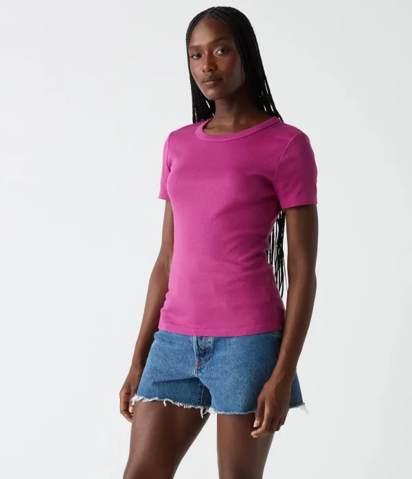 Michael Stars Rico Crew Neck Tee- T-Shirts | Ultra Rib T-Shirts