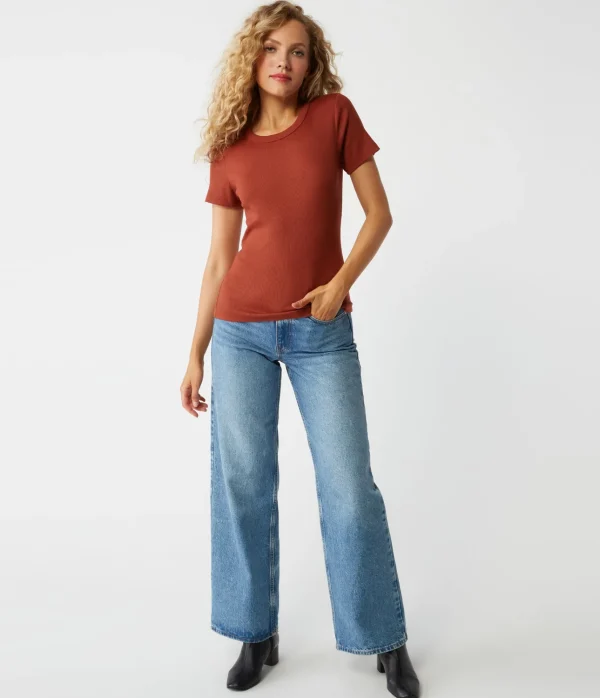 Michael Stars Rico Crew Neck Tee- T-Shirts | Ultra Rib T-Shirts