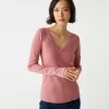 Michael Stars Romeo Thermal V-Neck Tee- T-Shirts | Loungewear