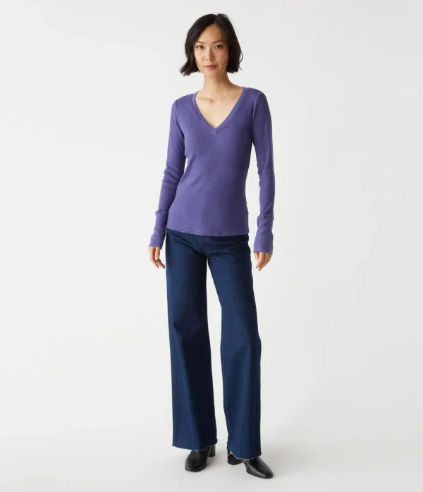 Michael Stars Romeo Thermal V-Neck Tee- T-Shirts | Loungewear