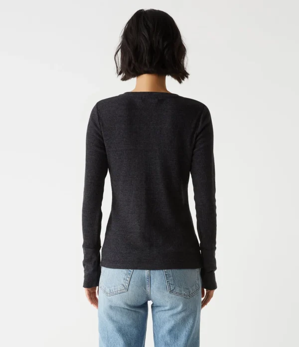 Michael Stars Romeo Thermal V-Neck Tee- T-Shirts | Loungewear