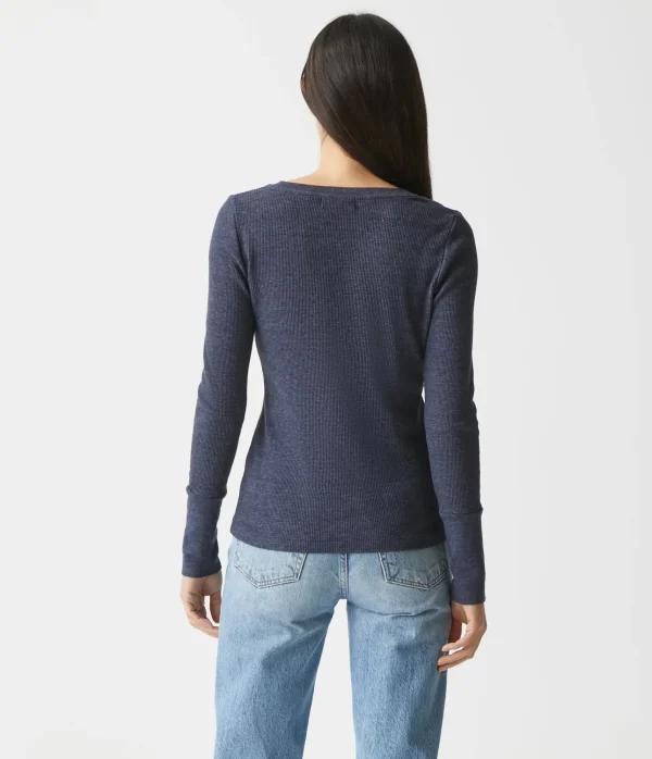 Michael Stars Romeo Thermal V-Neck Tee- T-Shirts | Loungewear