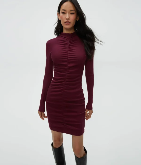 Michael Stars Romi Ruched Front Dress- Dresses | Mini Dresses