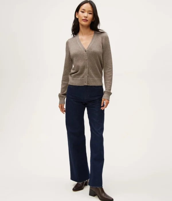 Michael Stars Ruiz Metallic Cardigan- Sweaters & Cardigans