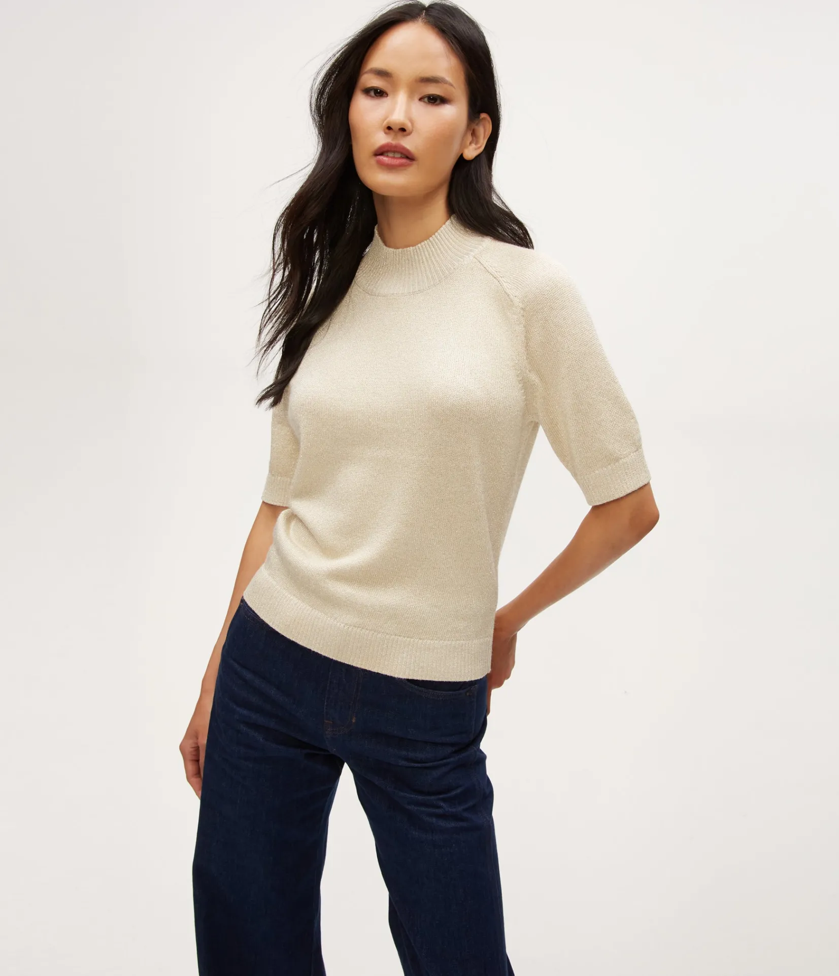 sabel_metallic_sweater_0.webp Michael Stars Sabel Metallic Sweater- Sweaters & Cardigans