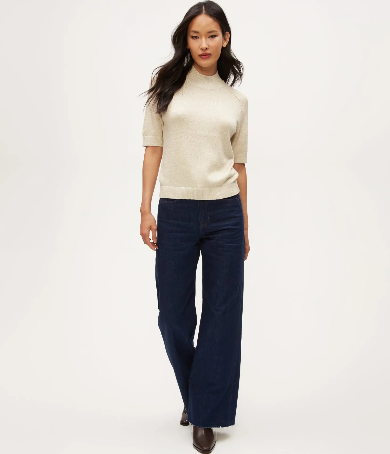 sabel_metallic_sweater_1.webp Michael Stars Sabel Metallic Sweater- Sweaters & Cardigans