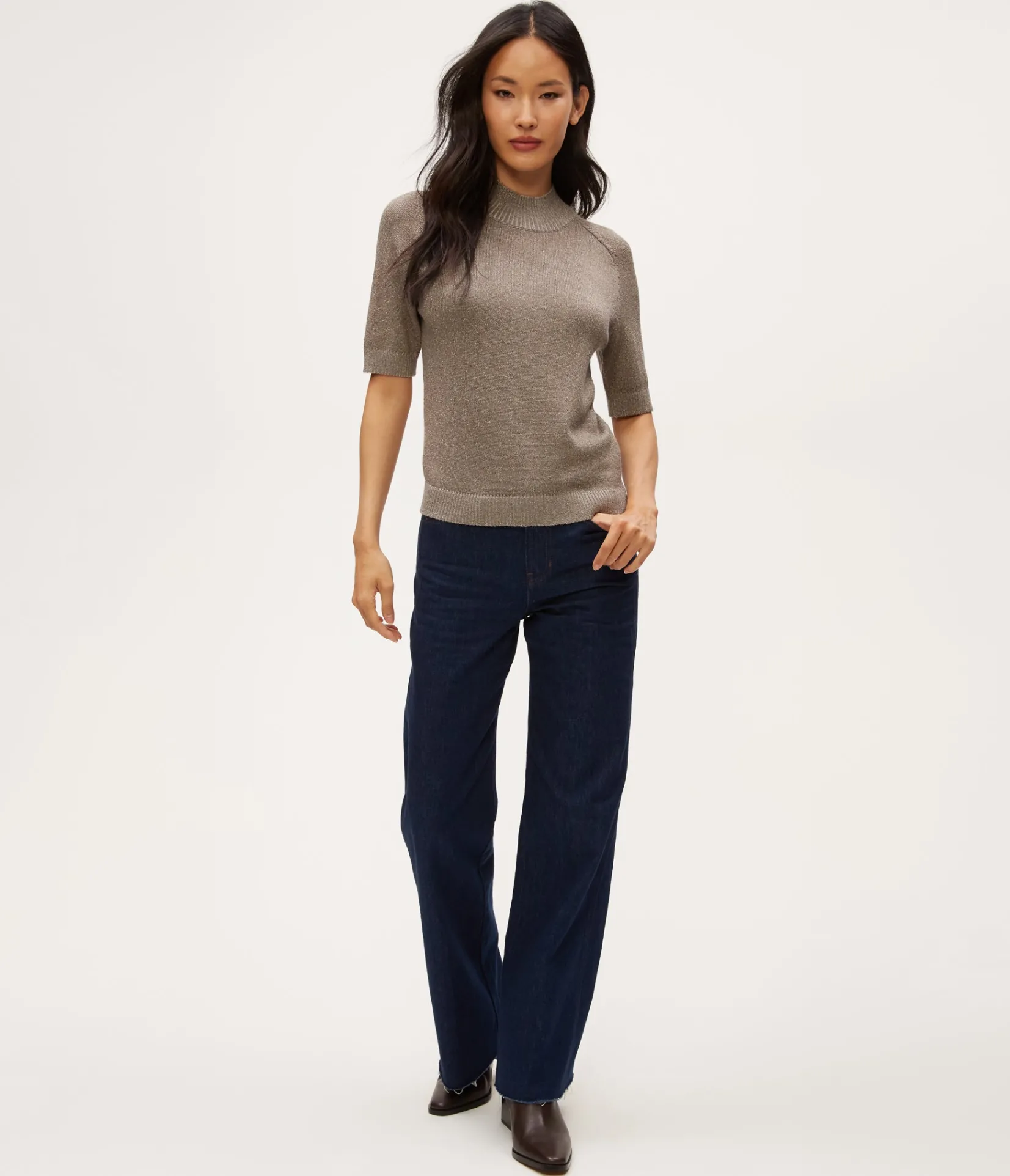 sabel_metallic_sweater_5.webp Michael Stars Sabel Metallic Sweater- Sweaters & Cardigans