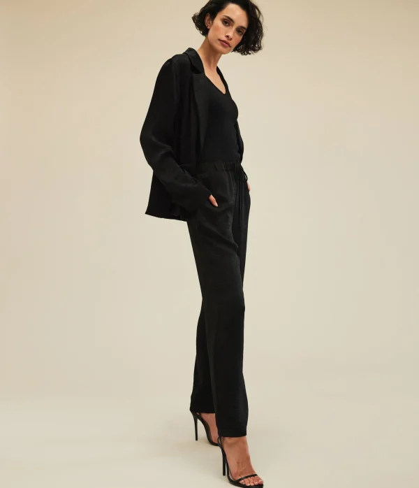 Michael Stars Sanji Hammered Satin Drawstring Pant- Pants, Shorts & Skirts