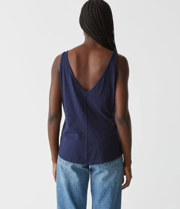 Michael Stars Scarlett V-Neck Tank- Tank Tops | Supima Cotton T-Shirts