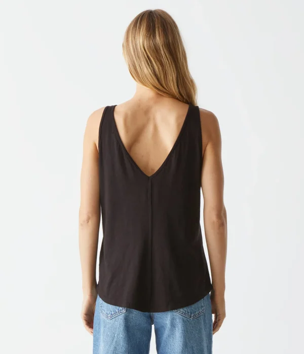 Michael Stars Scarlett V-Neck Tank- Tank Tops | Supima Cotton T-Shirts