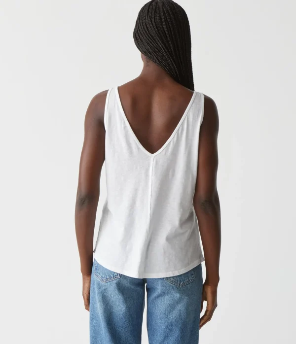Michael Stars Scarlett V-Neck Tank- Tank Tops | Supima Cotton T-Shirts