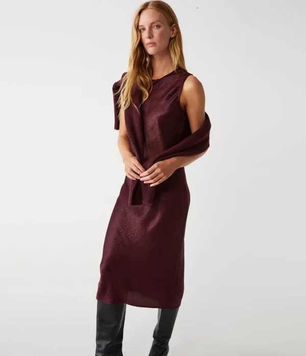 Michael Stars Seema Hammered Satin Midi Dress- Dresses | Midi Dresses