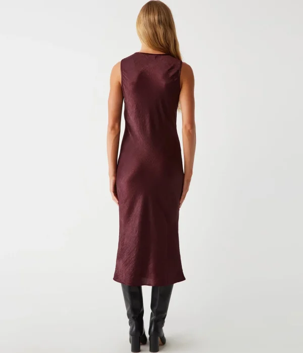 Michael Stars Seema Hammered Satin Midi Dress- Dresses | Midi Dresses