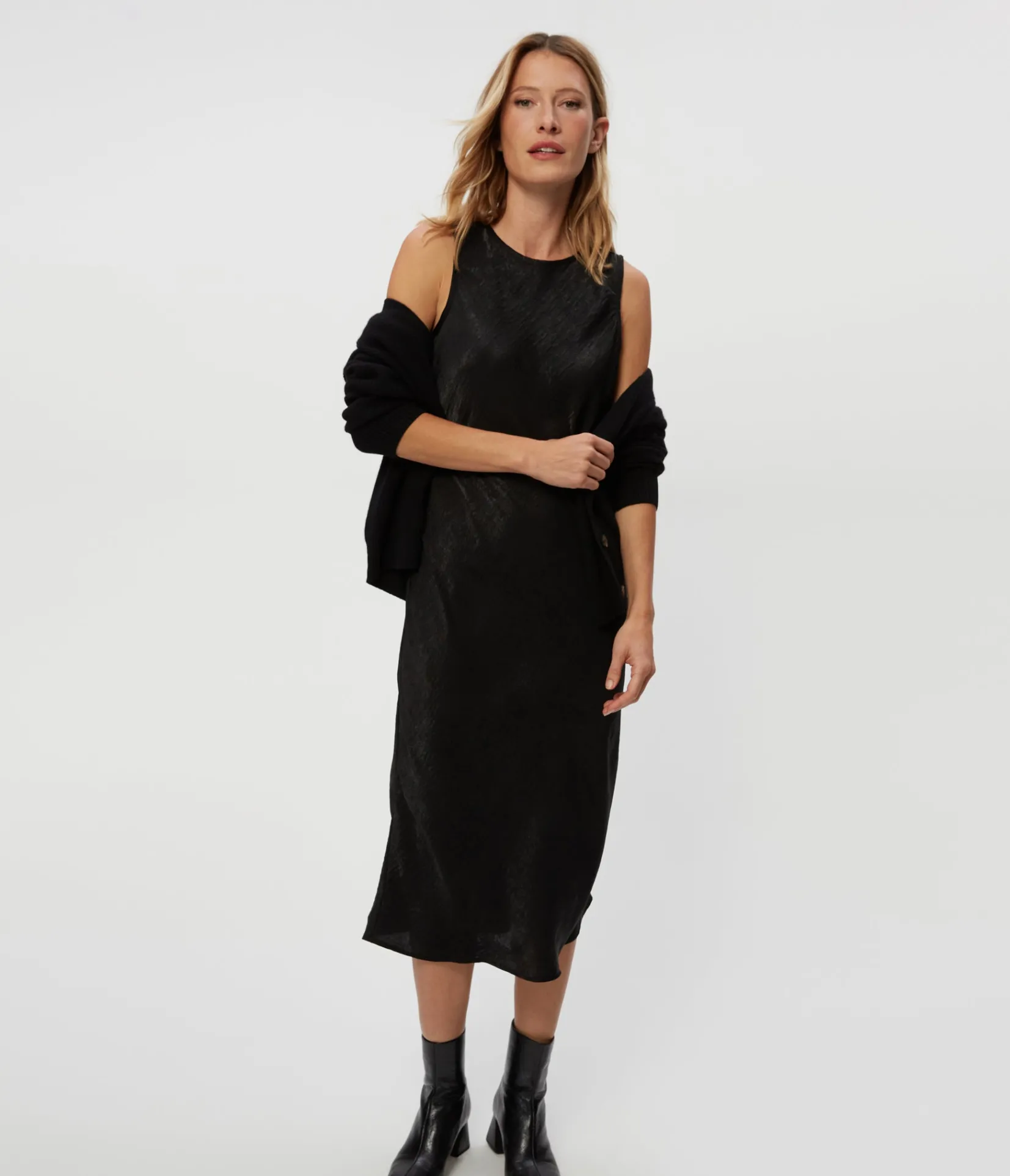 seema_hammered_satin_midi_dress_5.webp Michael Stars Seema Hammered Satin Midi Dress- Dresses | Midi Dresses