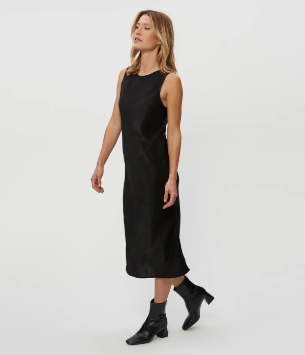 Michael Stars Seema Hammered Satin Midi Dress- Dresses | Midi Dresses