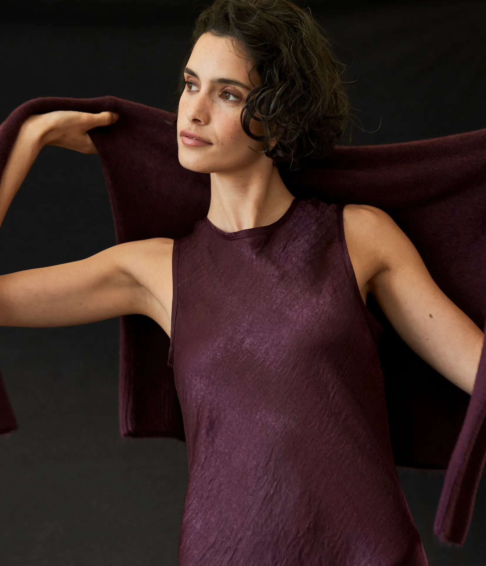 seema_hammered_satin_midi_dress_9.webp Michael Stars Seema Hammered Satin Midi Dress- Dresses | Midi Dresses